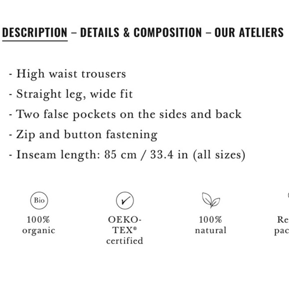 SEZANE Martin Trousers Chambray Organic Cotton - Picture 15 of 15